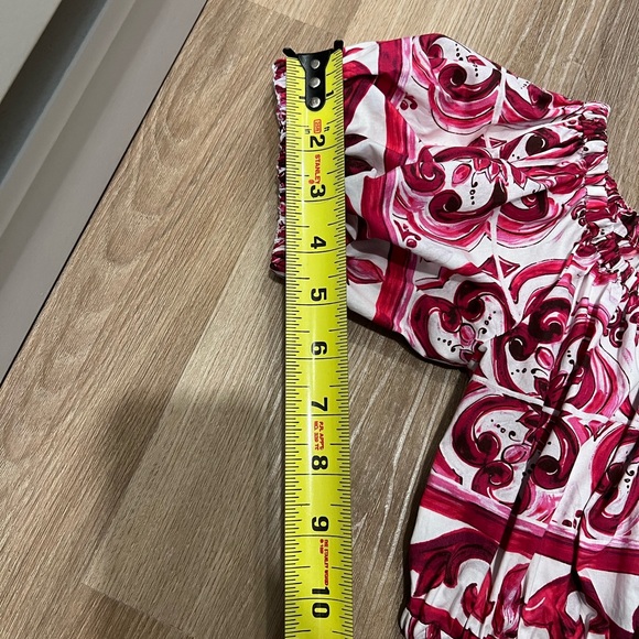 Dolce&Gabbana Tile Print Cotton Crop Top (IT40) - Picture 11 of 15